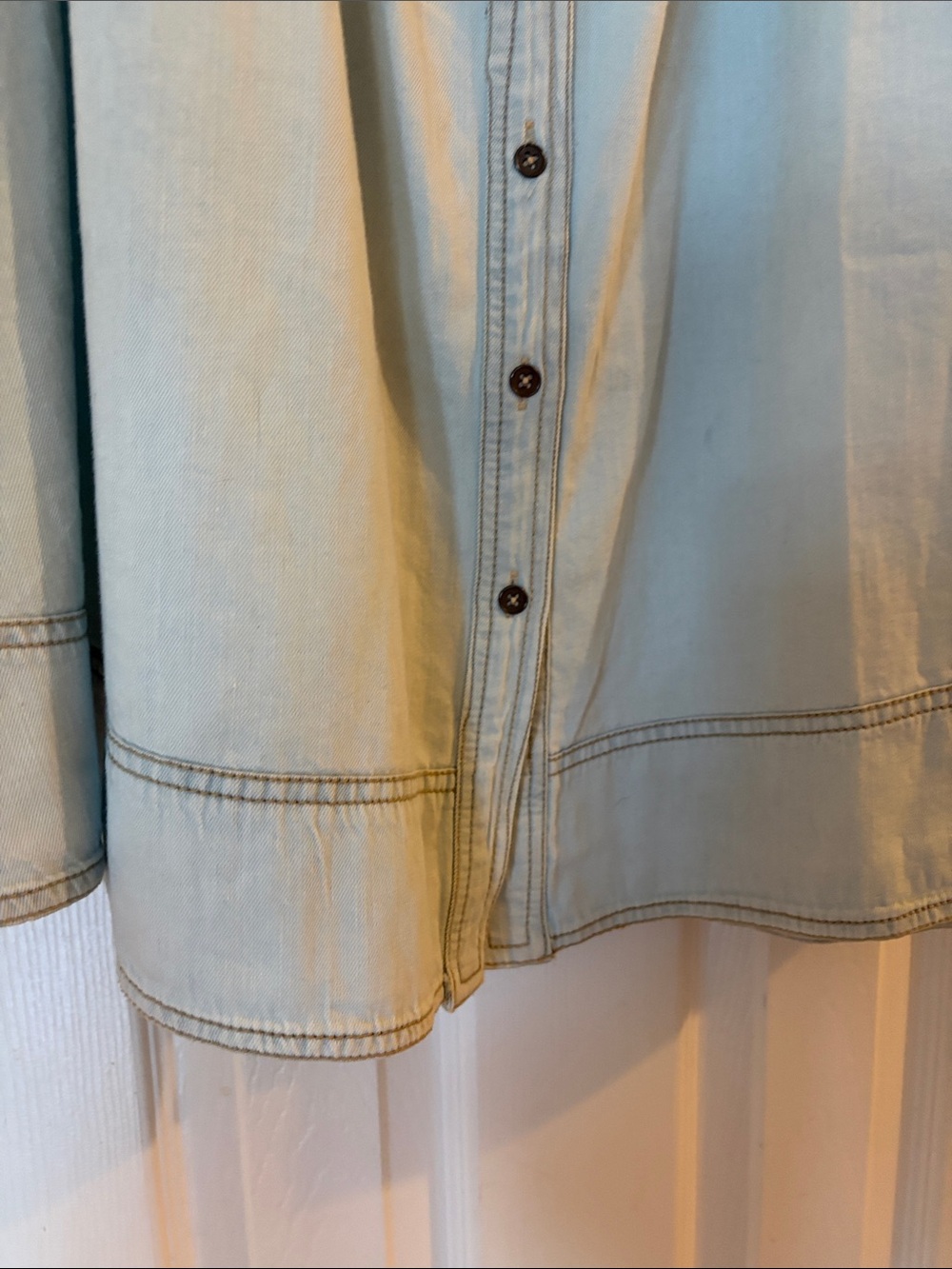 Pilcro NWT Pale Blue Button-Front Maxi Skirt - Picture 7 of 11